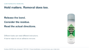 LINKFAR medical adhesive remover spray shown in existing sales artwork